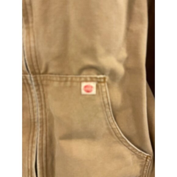 Red Kap Tan Canvas Duck Quilted Hooded Work Jacket Men’s Size 2XL Vintage - Picture 4 of 15